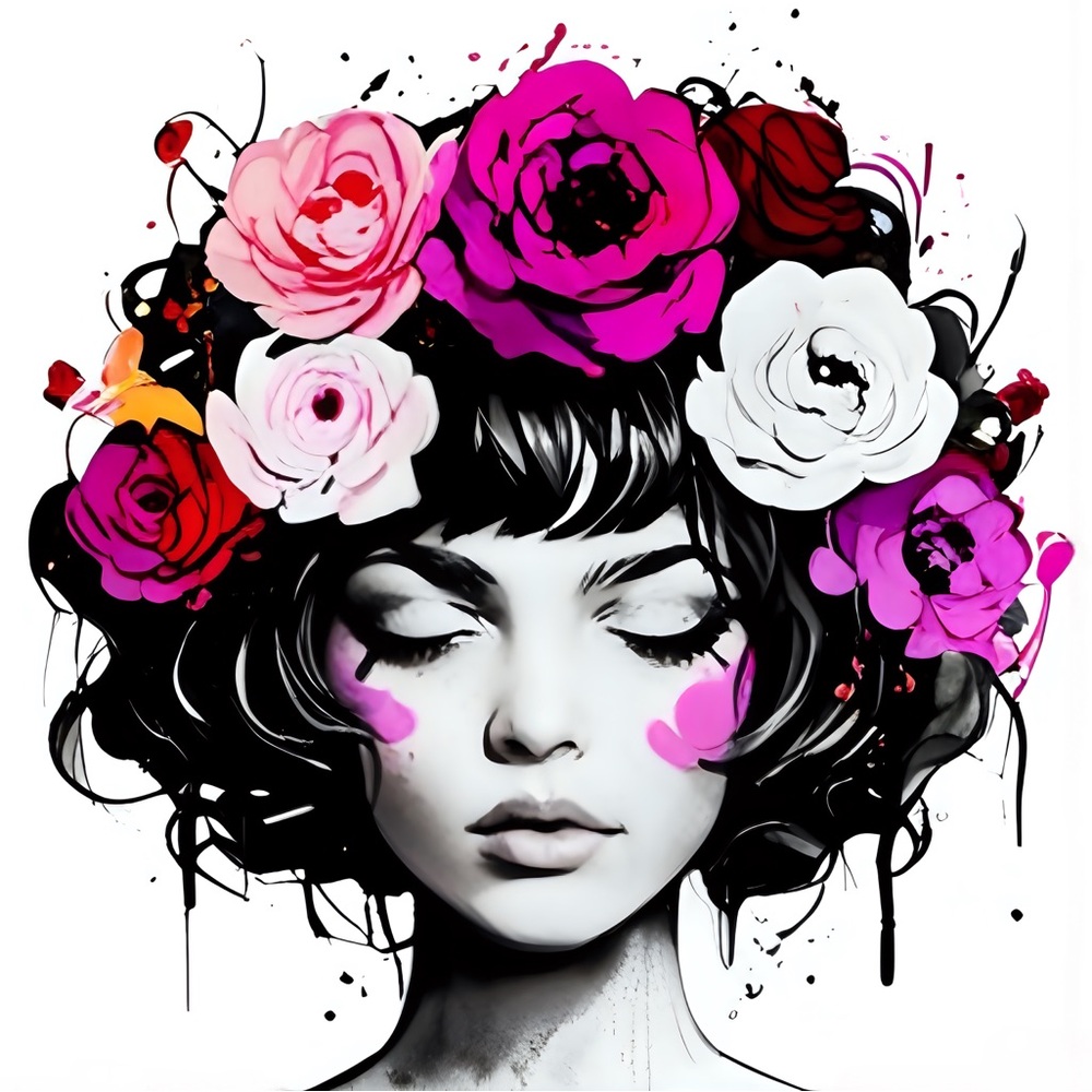 Flower head HD metal art print 8 x 12 inches